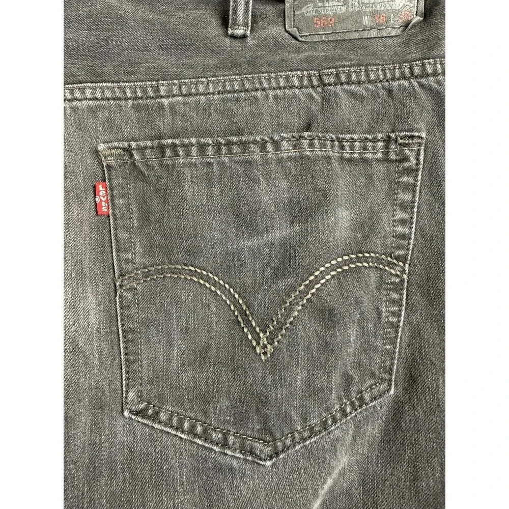 Levi's 569 Loose Straight Jeans Black Mens 38x30 Relaxed Fit Denim Pants‎ Casual
